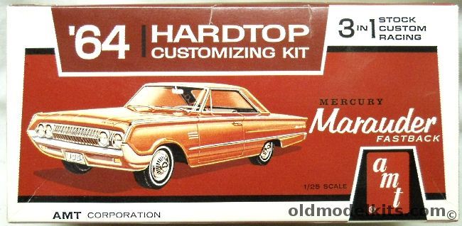 AMT 1/25 1964 Mercury Marauder 2-Door Hardtop 3 in 1 Kit - Stock / Custom / Racing, 6022 plastic model kit
